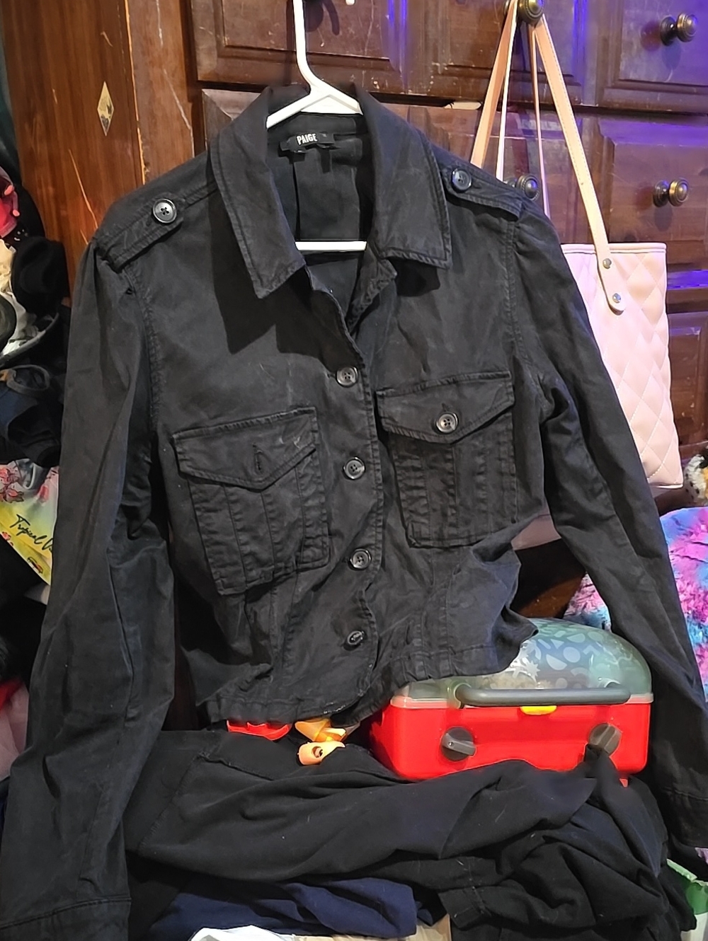 !!. Ladies M Black Utility Field Jacket